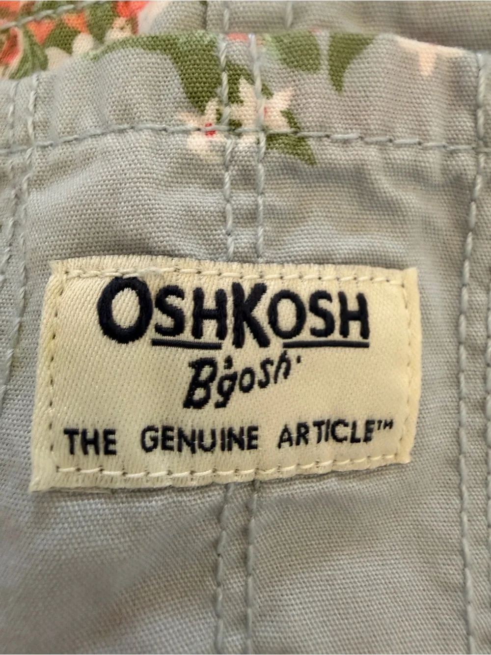 OshKosh B'gosh Light Blue Peach Print Shortall